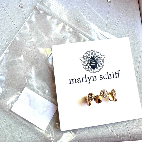 ✨One of a Kind Stunning Marlyn Schiff Disc Pave Adjustable Ring✨ - Picture 2 of 16